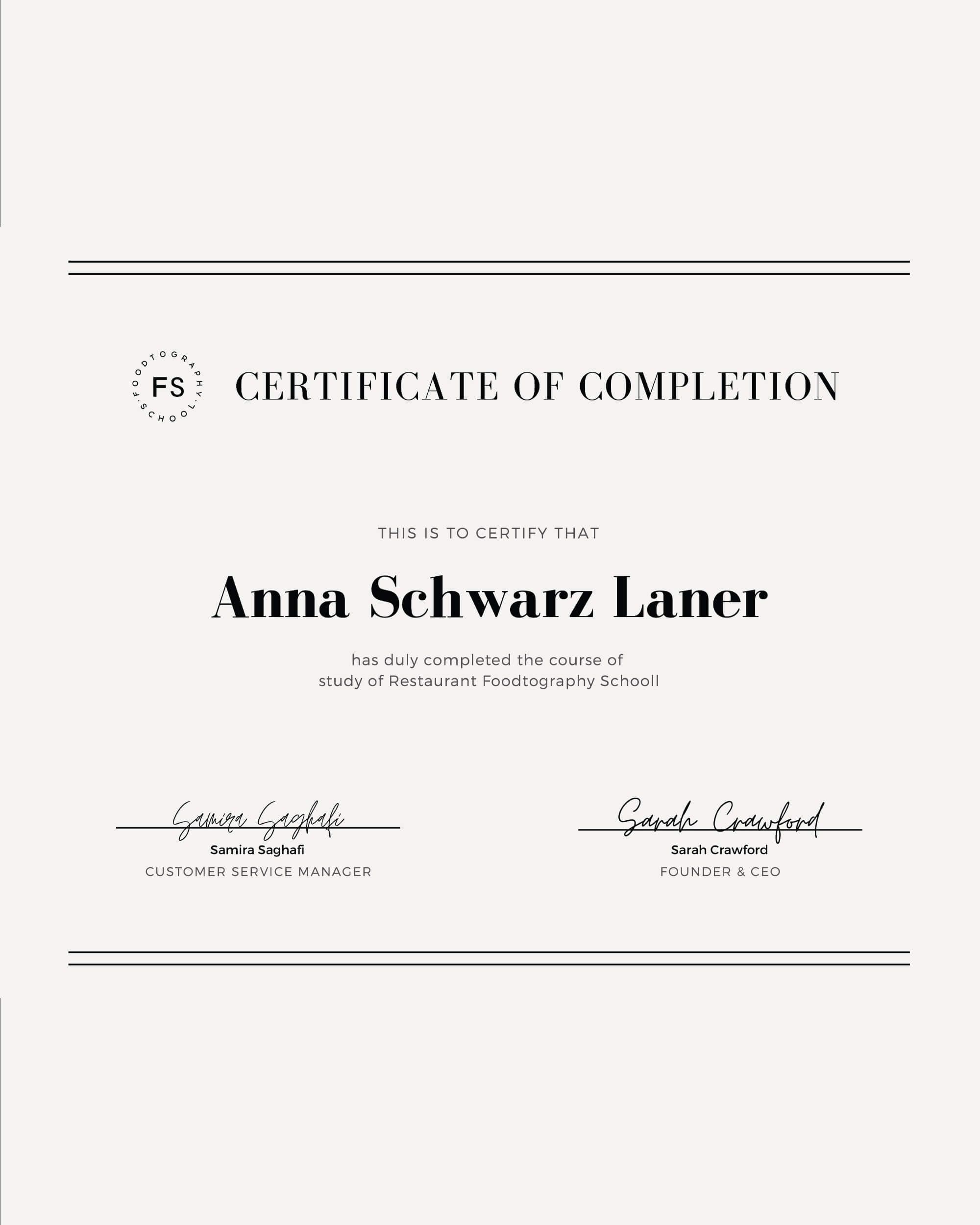 SchwarzLanerAnna RestaurantFoodtographySchool Nannls