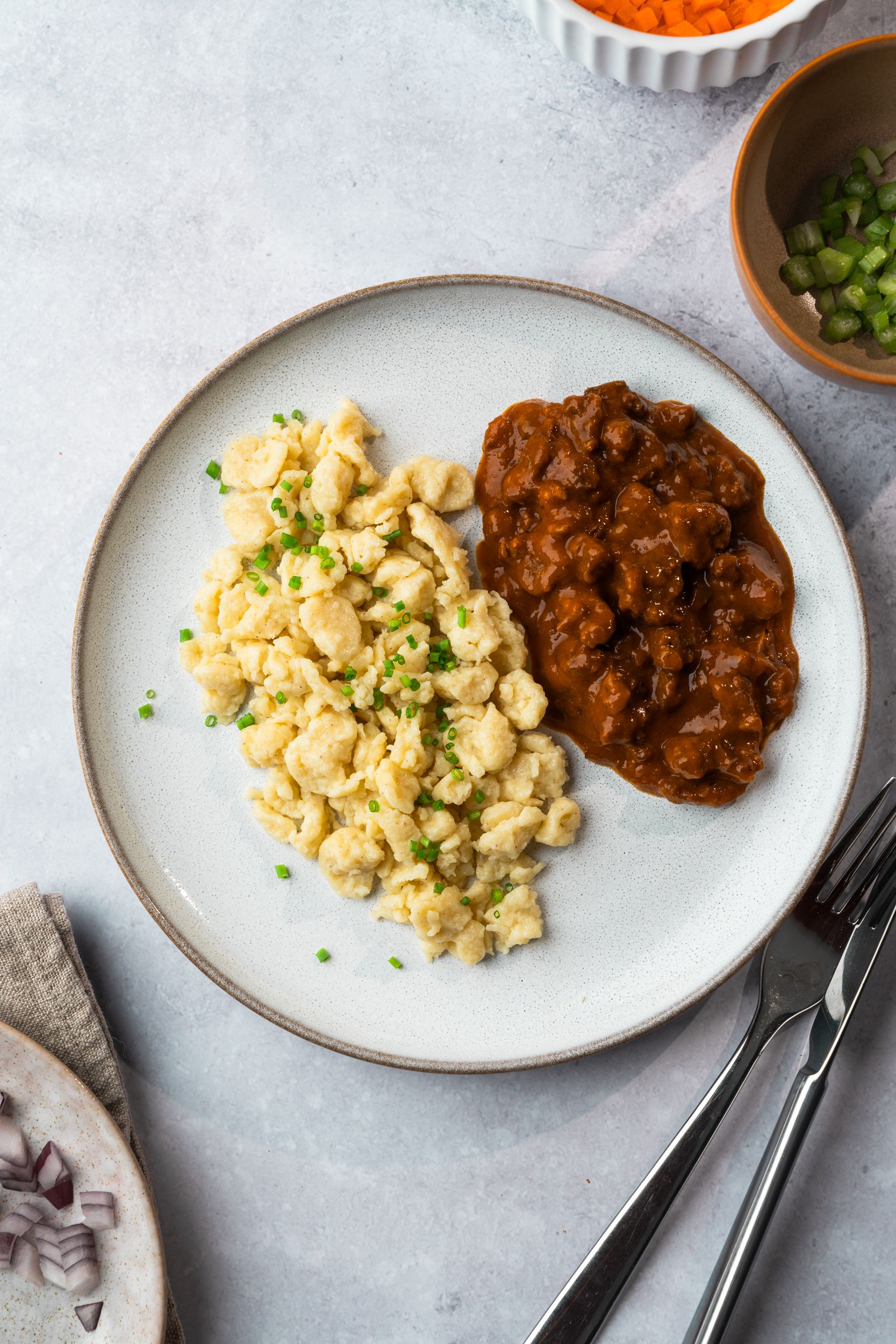 Südtirol Siebenförcher Gulasch Flatlay nannls 
